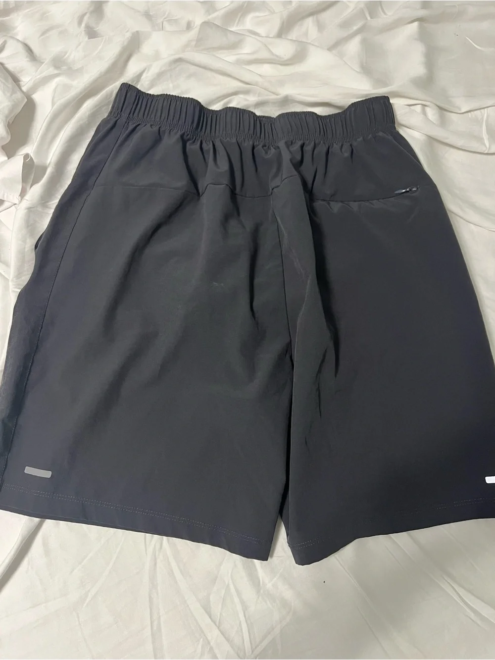 ZELOS Flex Men's Black Athletic Shorts with Liner and Drawstring size L